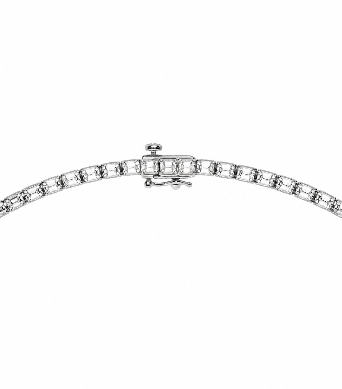 Emerald Diamond Tennis Necklace
