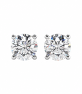 Classic Round Diamond Stud Earrings