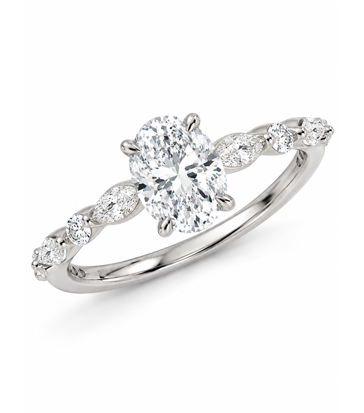 Oval Marquise Diamond Ring