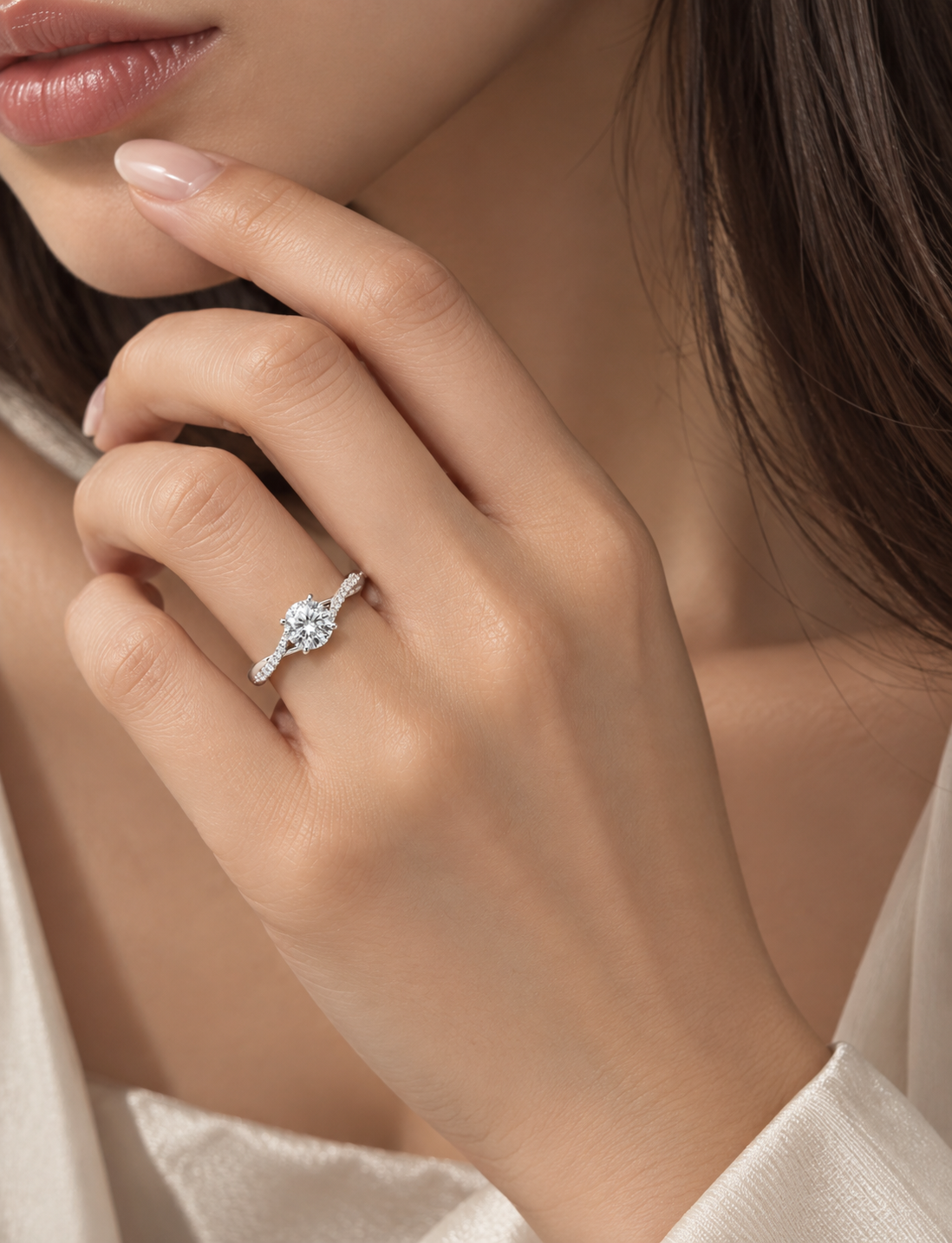Twist Pavé Diamond Ring