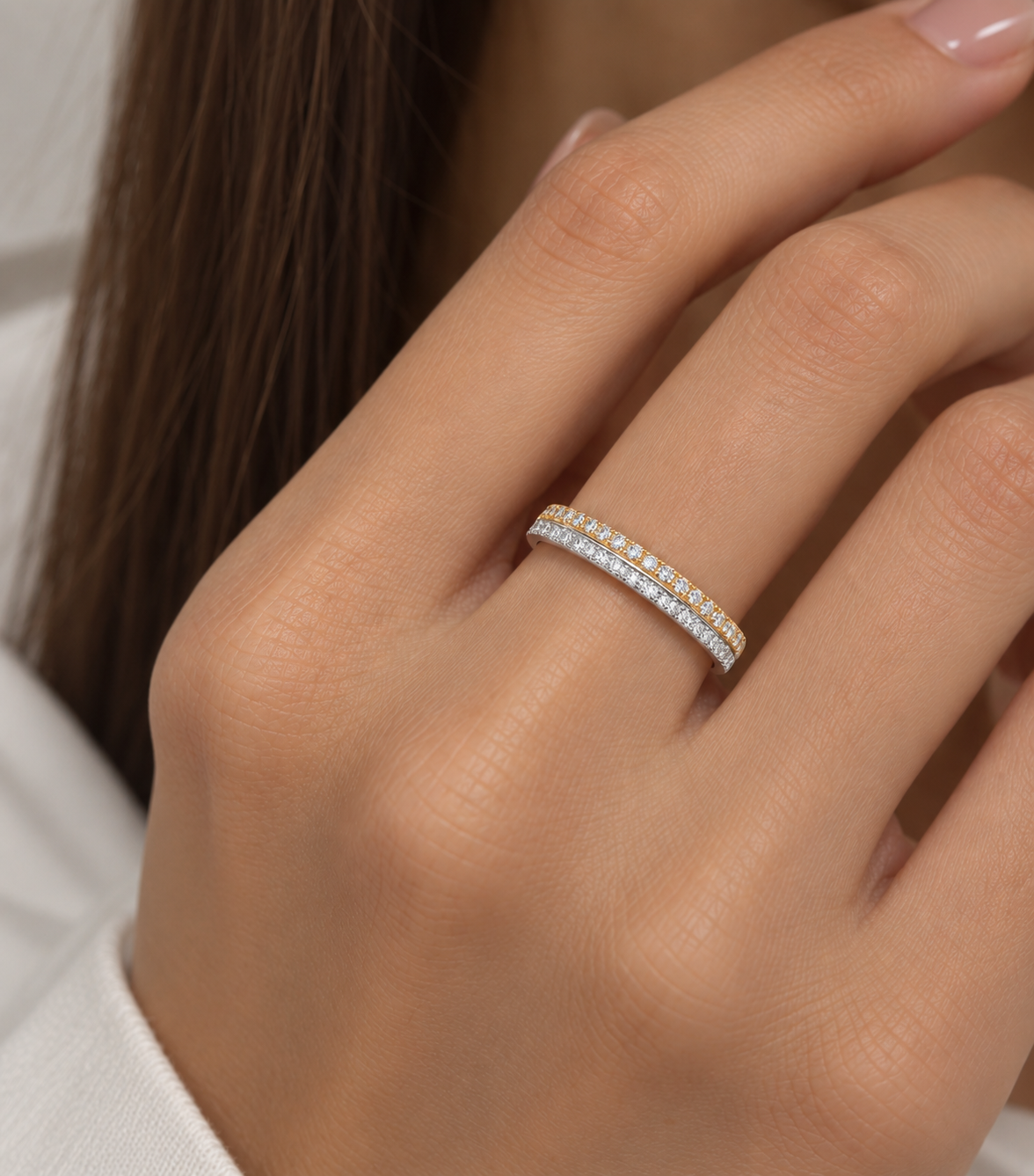 Duo Pavé Diamond Band
