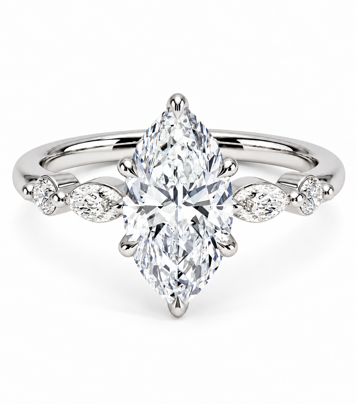 Marquise Vine Diamond Ring