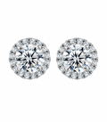 Round Halo Diamond Studs Earrings