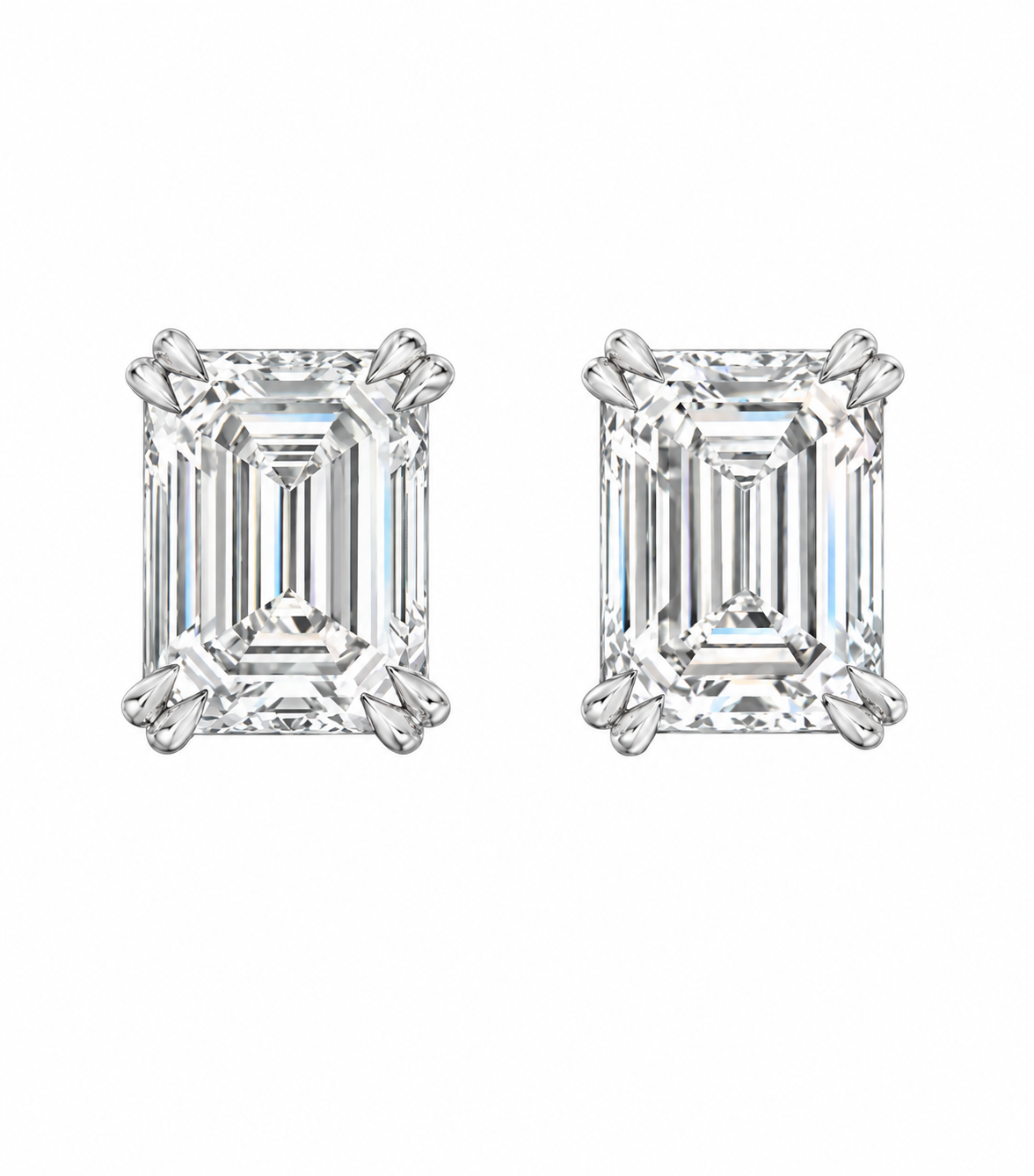 Emerald Solitaire Studs Earrings