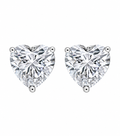 Heart Diamonds Stud Earrings