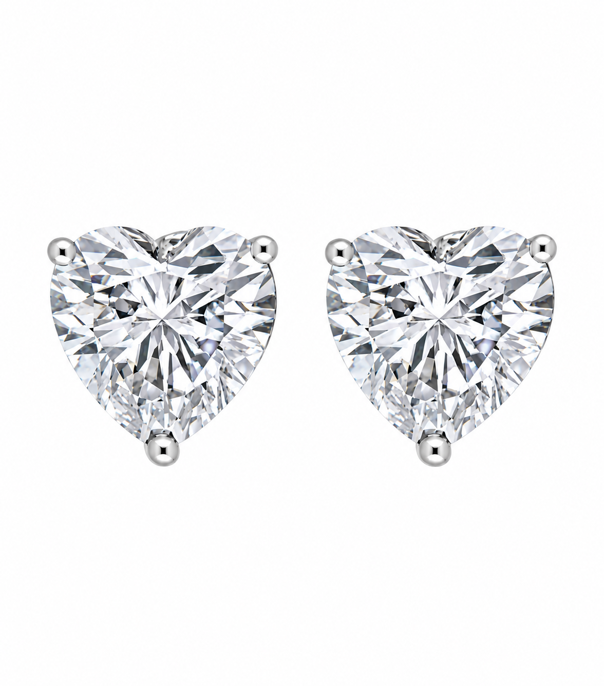 Heart Diamonds Stud Earrings