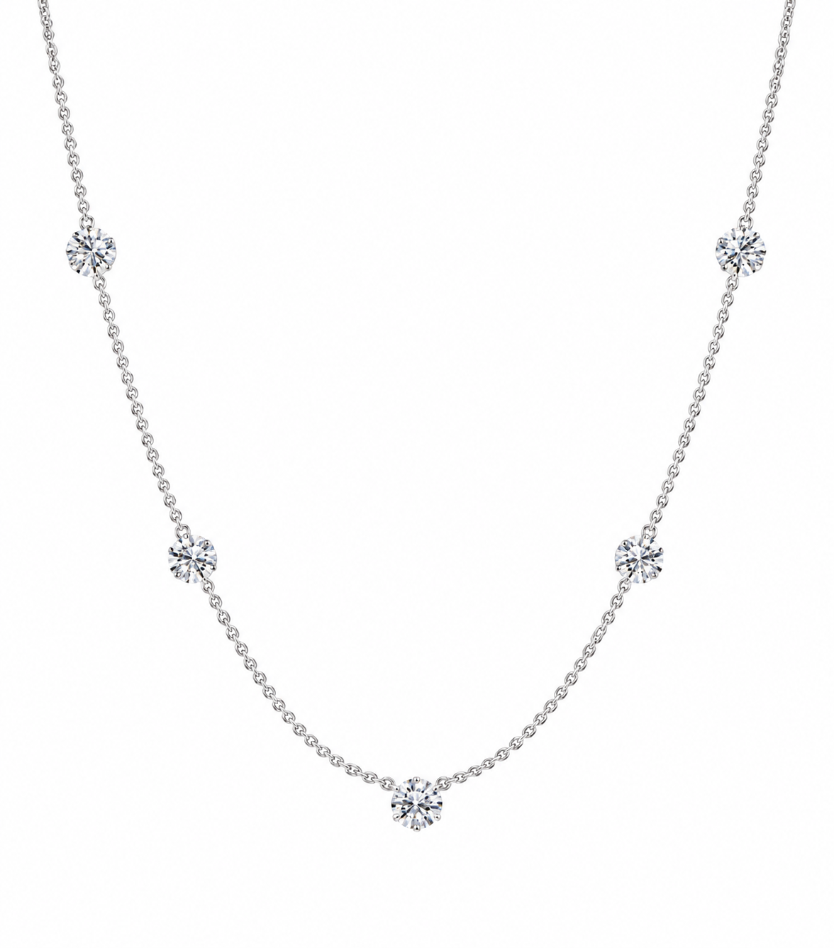 Five Diamond Necklace