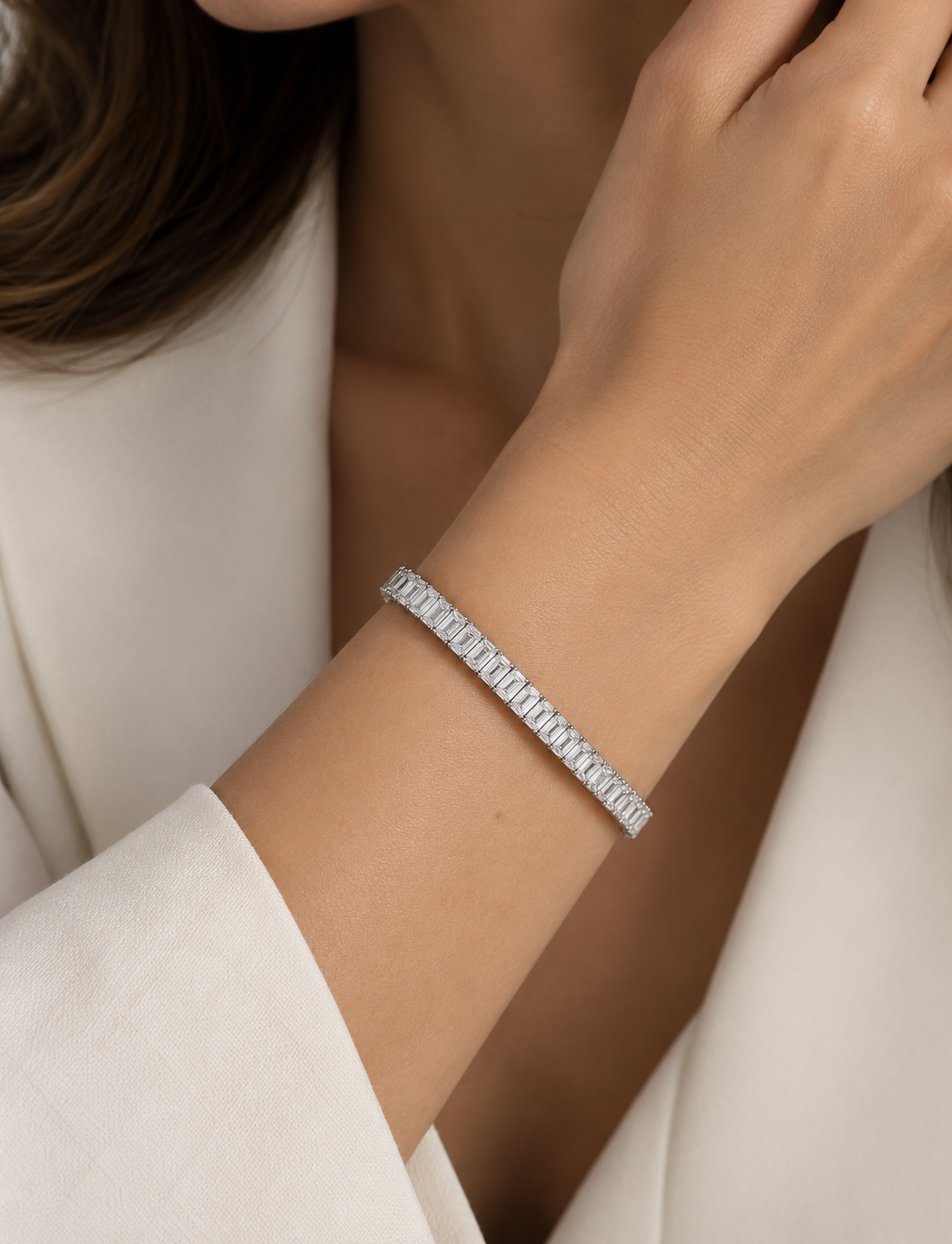 Emerald Diamond Tennis Bracelet
