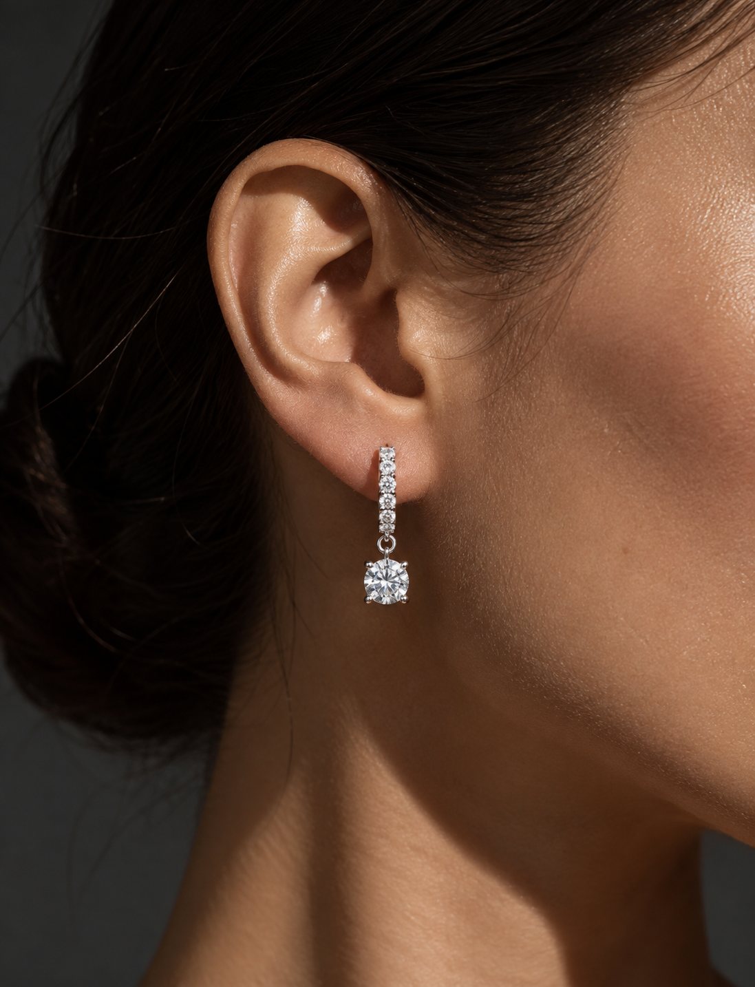 Classic Huggie Drop Earrings