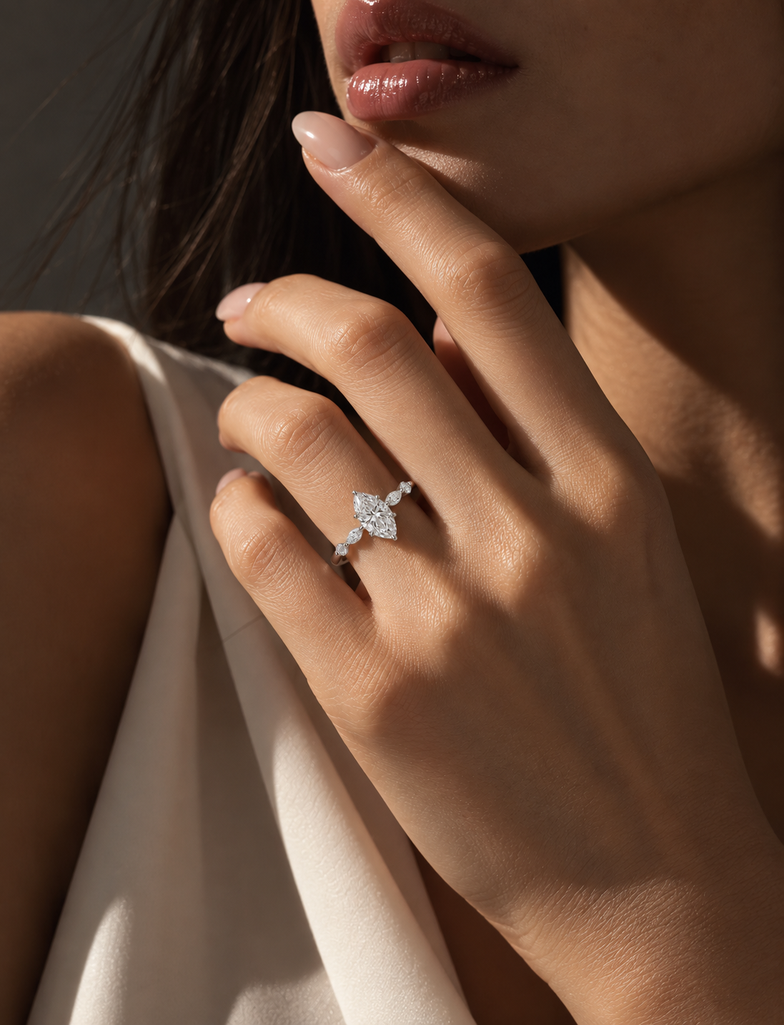 Marquise Vine Diamond Ring