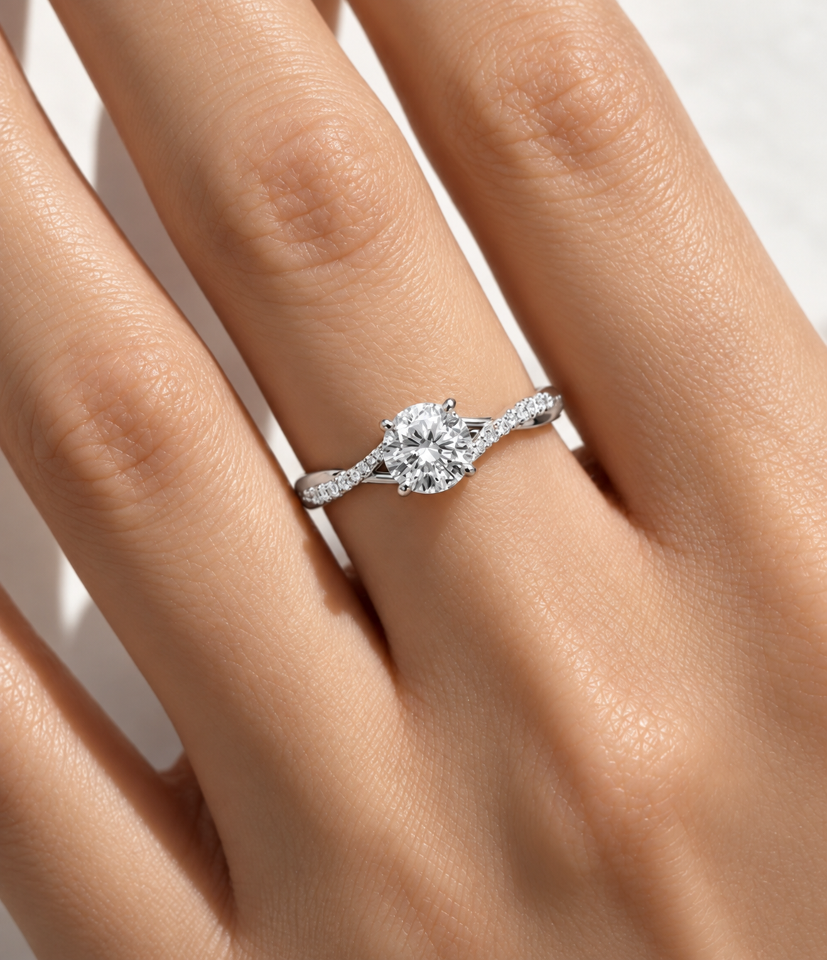 Twist Pavé Diamond Ring