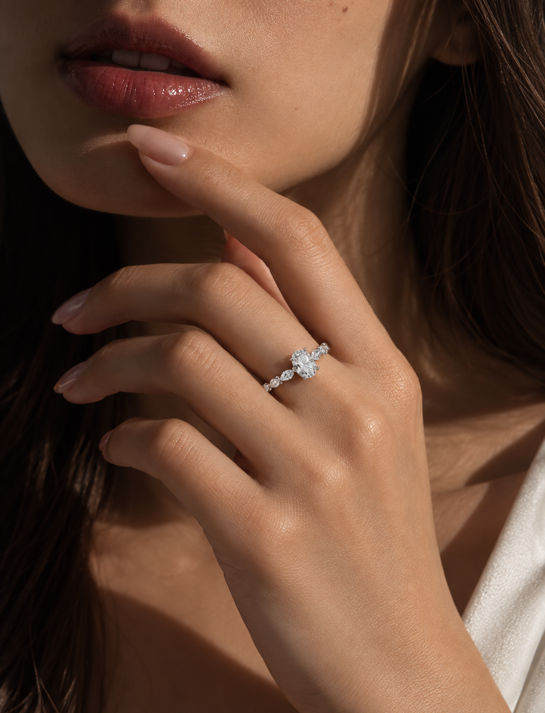 Oval Marquise Diamond Ring
