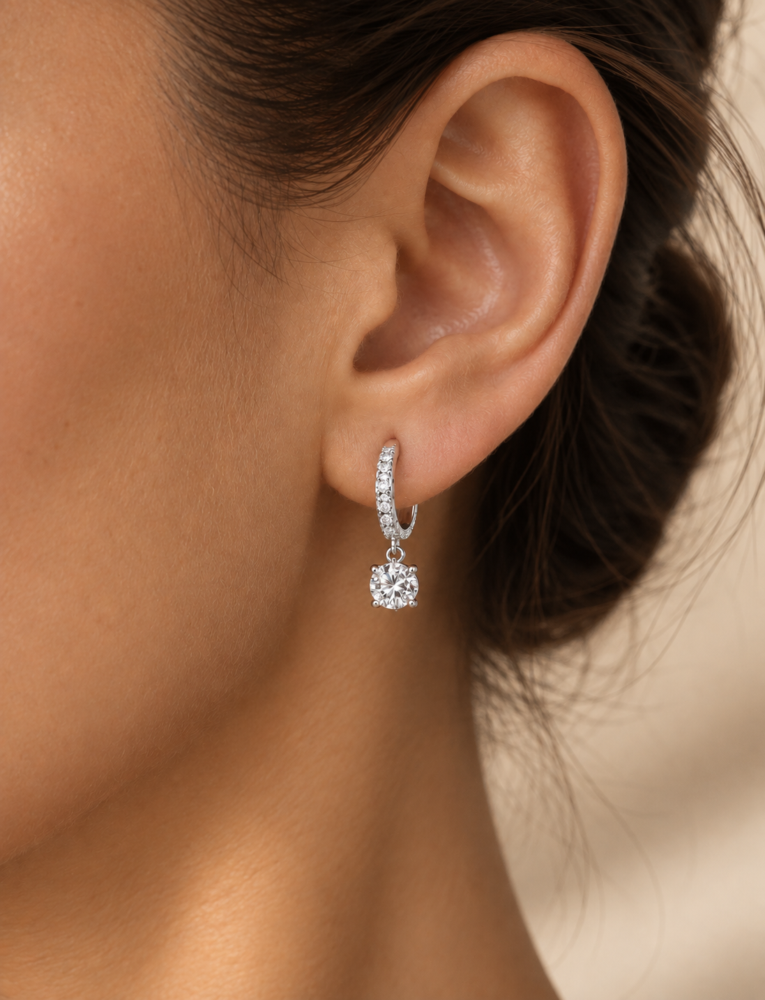 Classic Huggie Drop Earrings
