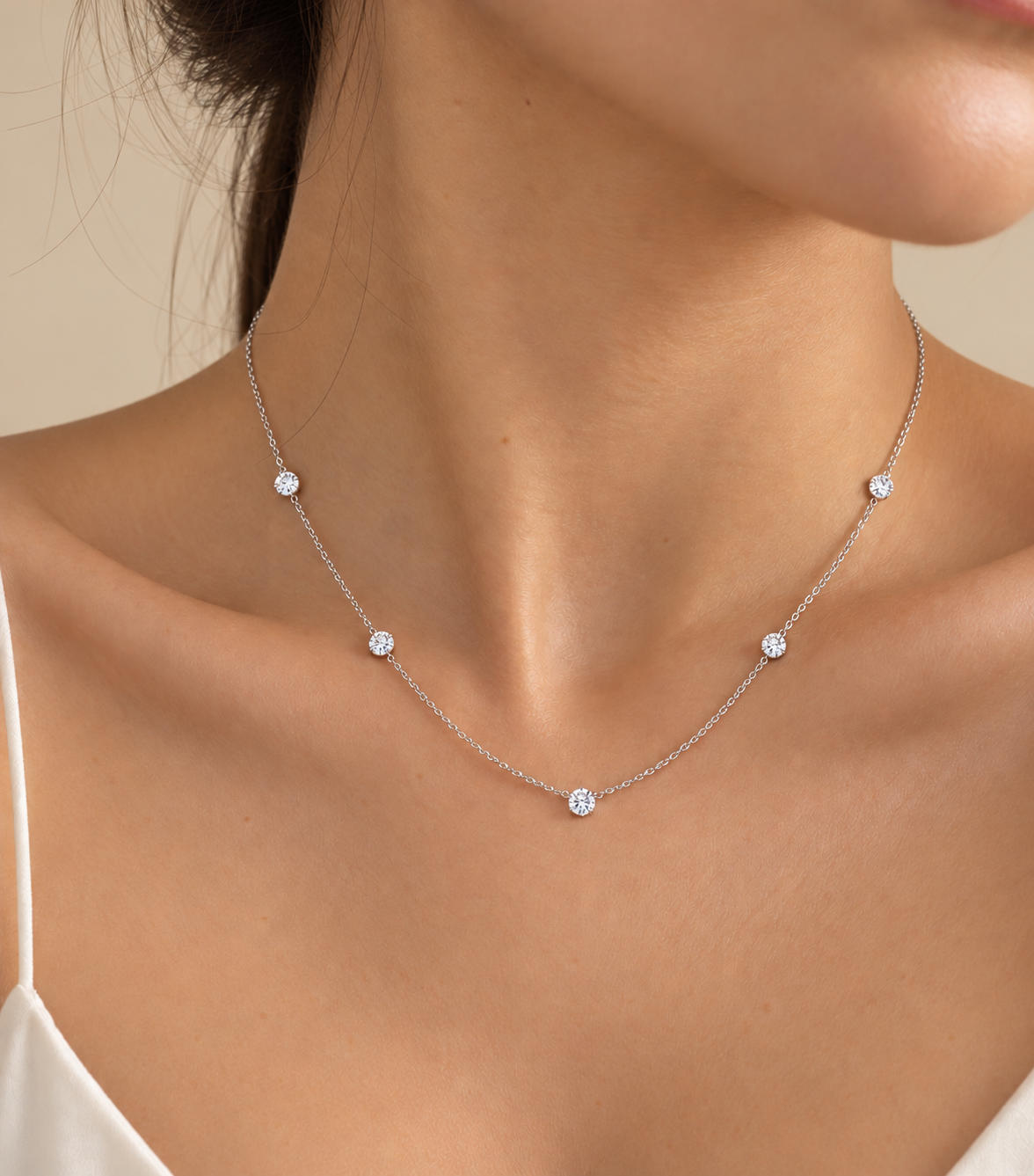 Five Diamond Necklace
