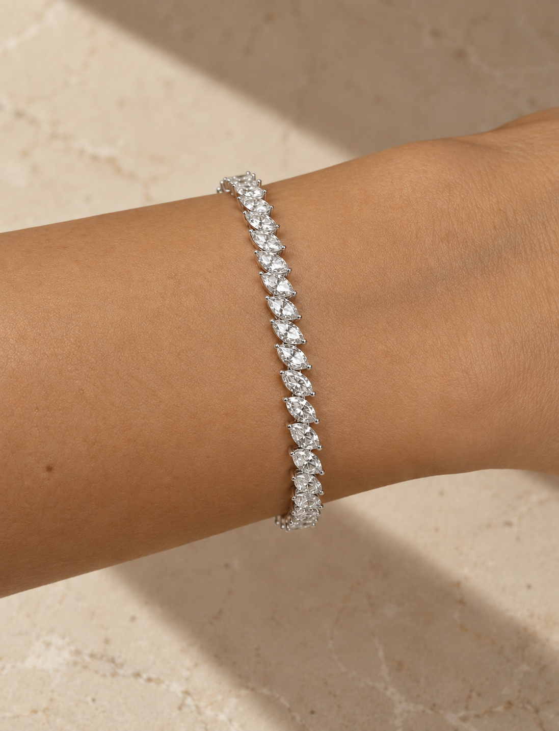 Marquise Diamond Tennis Bracelet