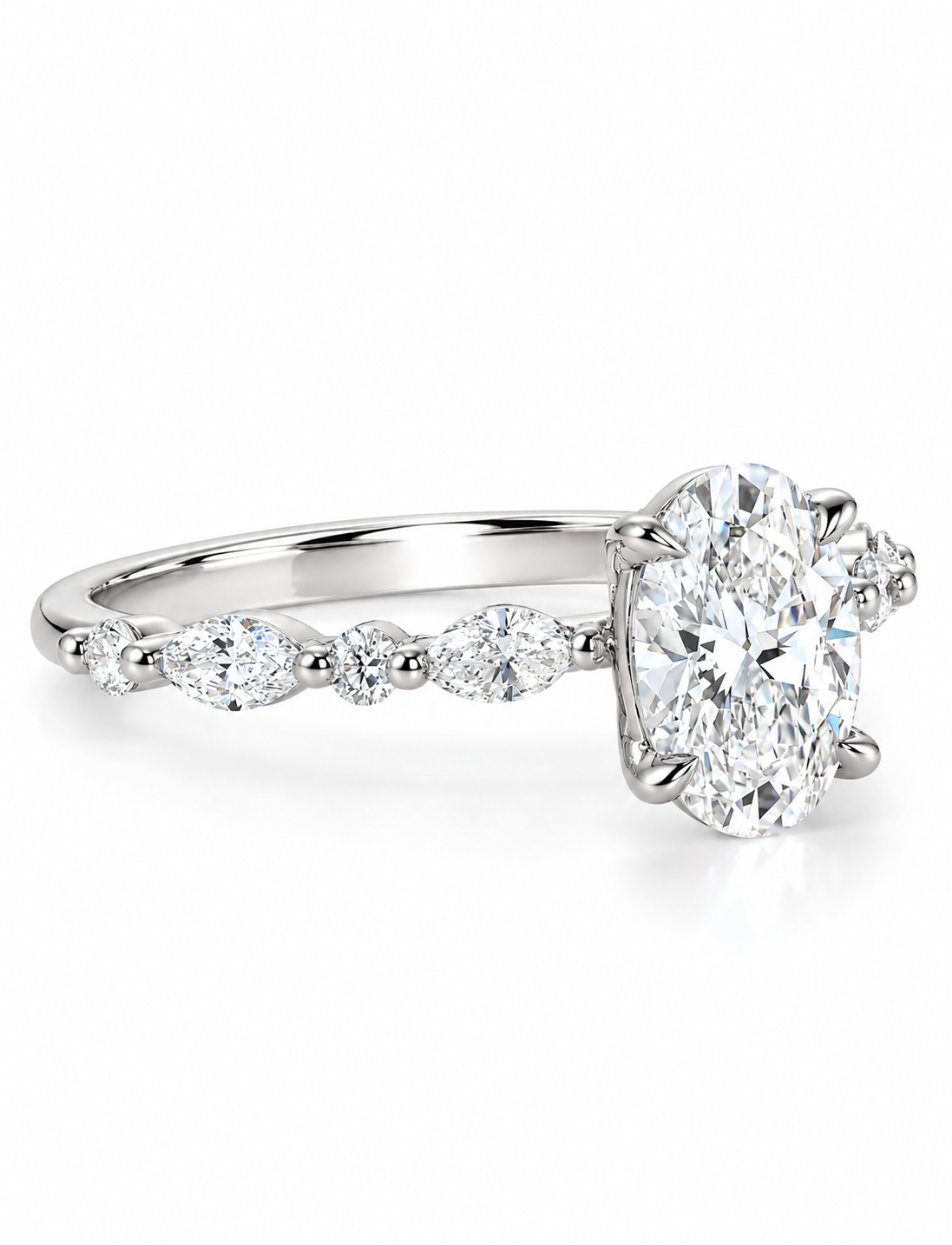 Oval Marquise Diamond Ring