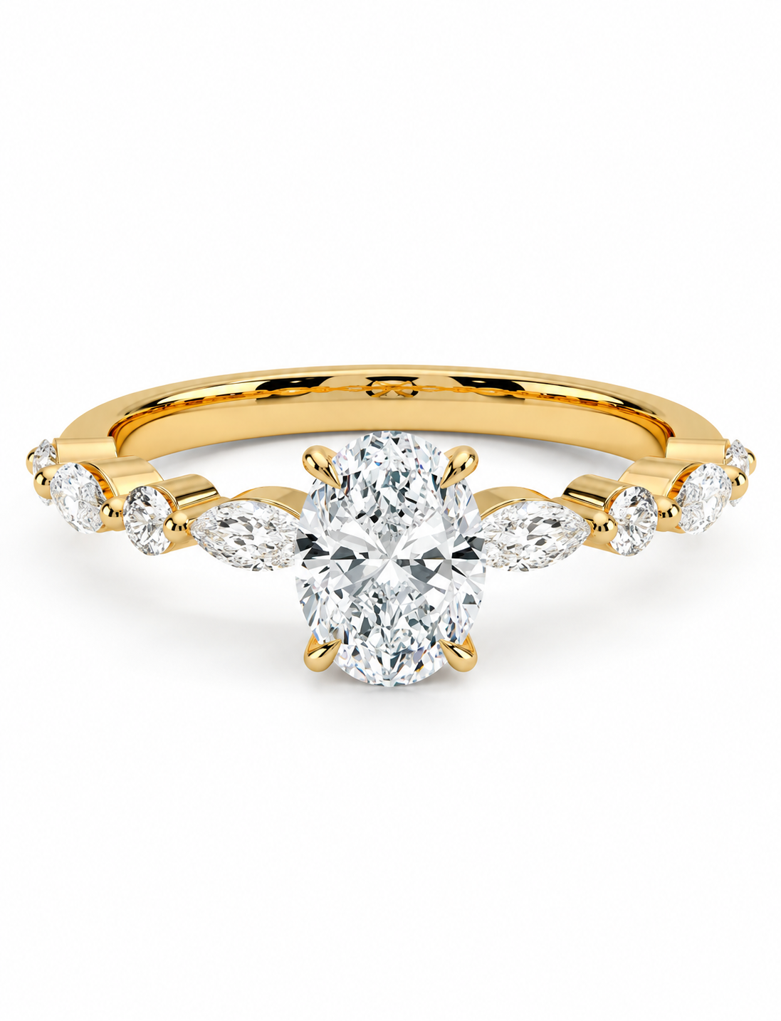 Oval Marquise Diamond Ring