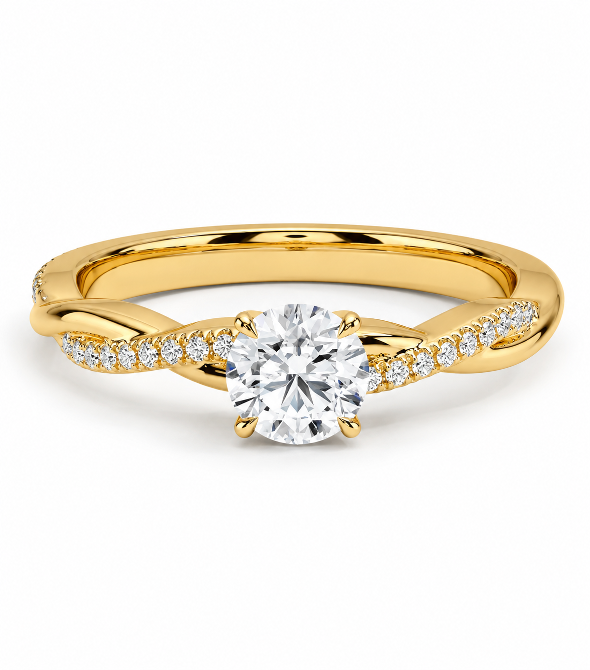 Twist Pavé Diamond Ring