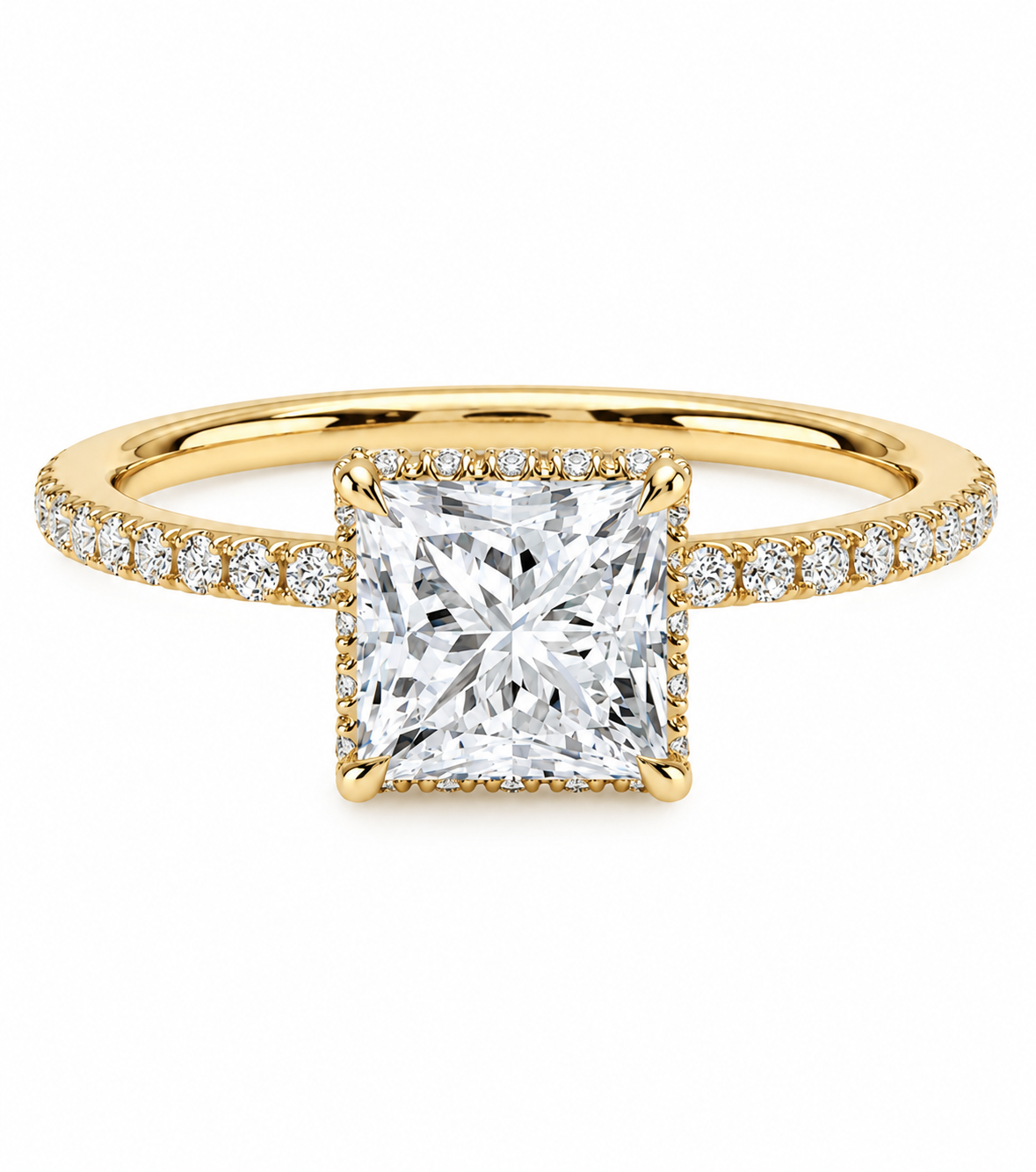 Princess Pavé Diamond Ring