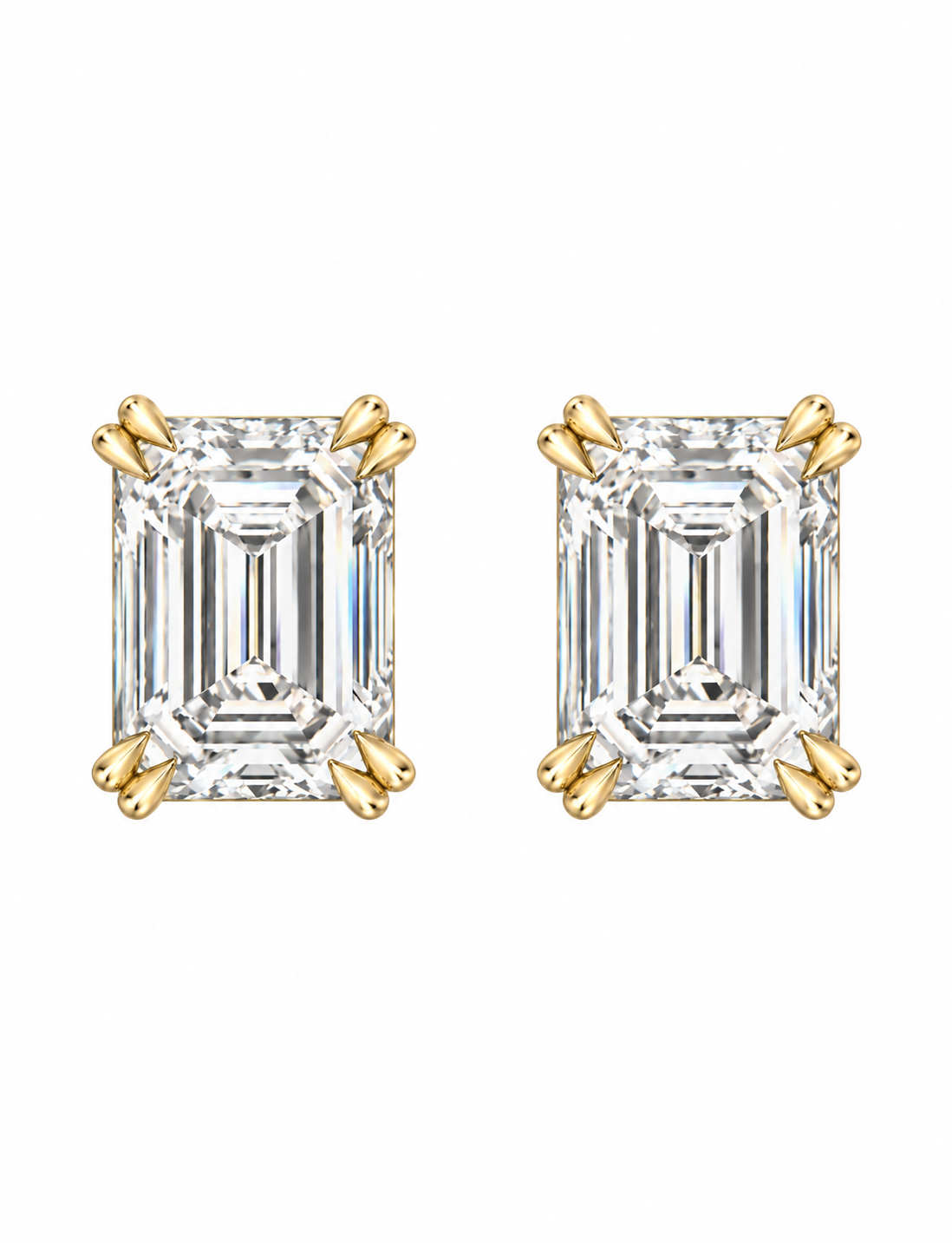 Emerald Solitaire Studs Earrings