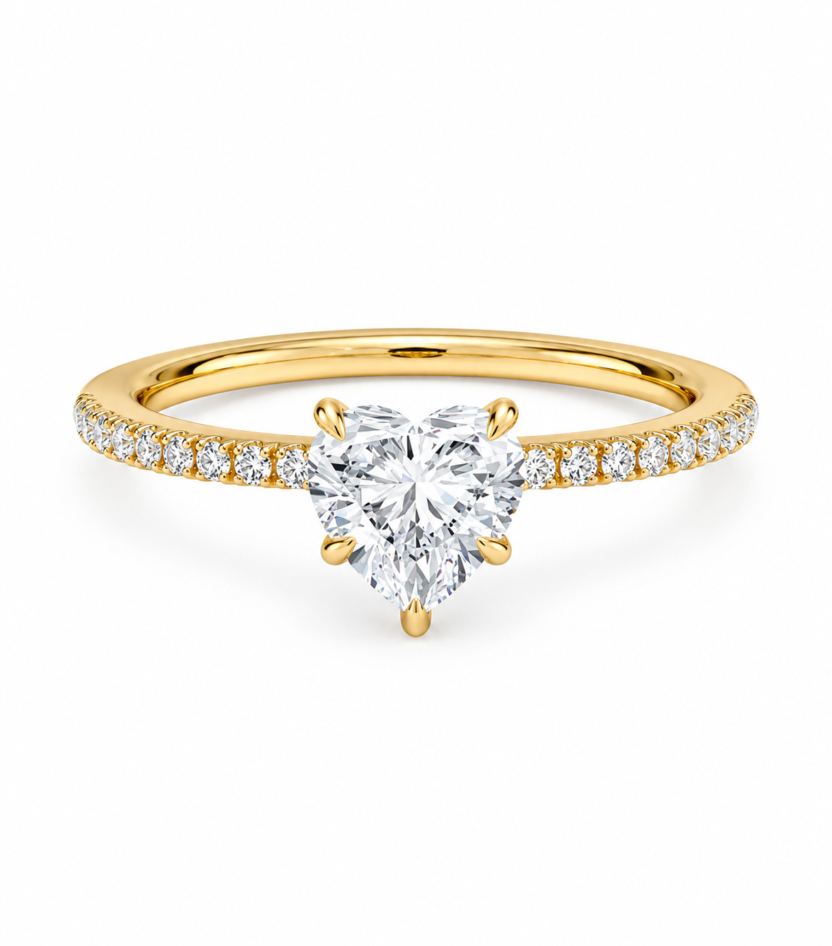 Heart Pavé Diamond Ring