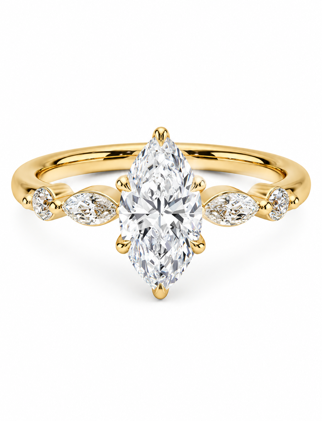 Marquise Vine Diamond Ring
