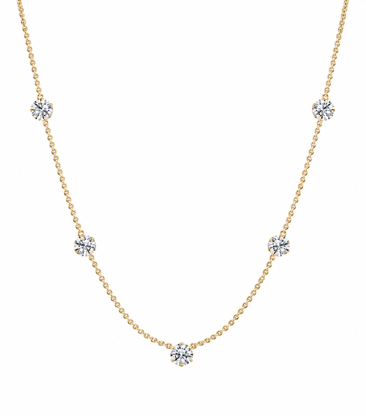 Five Diamond Necklace