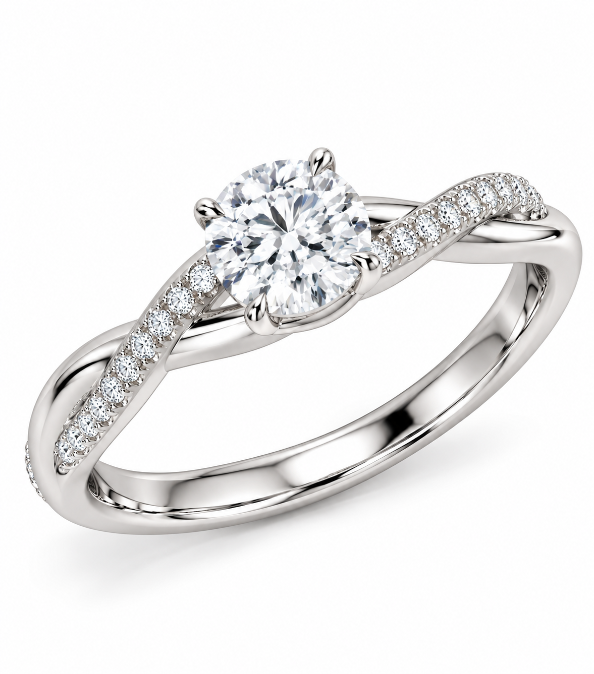 Twist Pavé Diamond Ring