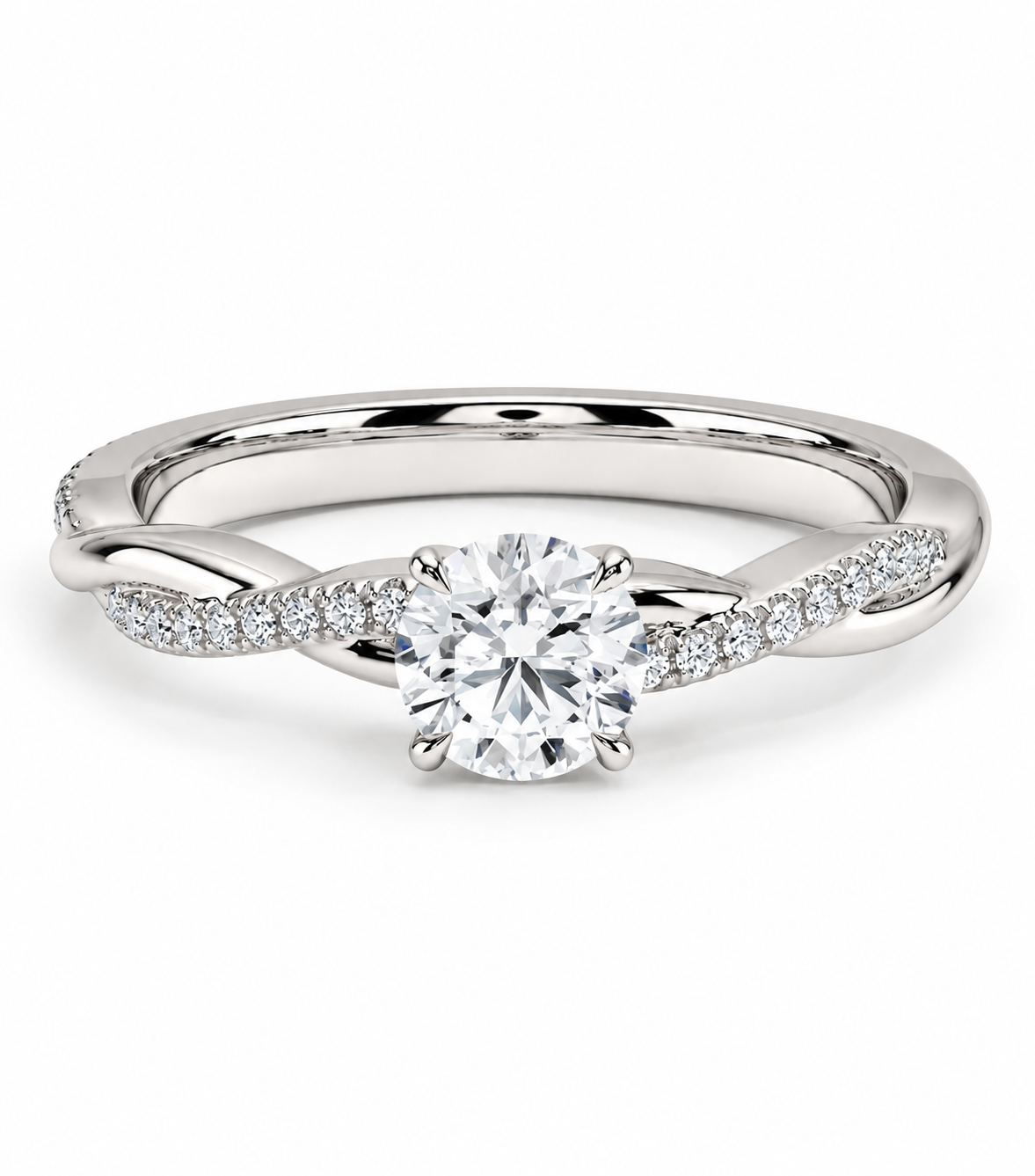 Twist Pavé Diamond Ring